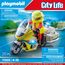 PLAYMOBIL City Life 71205 Notarzt-Motorrad mit Blinklicht, Spielzeug für Kinder ab 4 Jahren