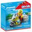 PLAYMOBIL City Life 71205 Notarzt-Motorrad mit Blinklicht, Spielzeug für Kinder ab 4 Jahren