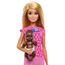 Barbie Kinderärztin-Puppe mit blonder Modepuppe und pinkfarbenem Kittel-Set, 1 Baby-Patientenpuppe mit Zubehör und Möbeln, JCR72
