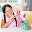 Barbie Kinderärztin-Puppe mit blonder Modepuppe und pinkfarbenem Kittel-Set, 1 Baby-Patientenpuppe mit Zubehör und Möbeln, JCR72