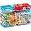 PLAYMOBIL City Life 71328 Anbau Turnhalle, Turnhallen Anbau mit Basketballkorb, Slalomstangen, Fußballtor, Tenniszubehör und mehr, Spielzeug für Kinder ab 4 Jahren