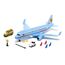 siku 5402, Verkehrsflugzeug mit Zubehör, Kunststoff, Hellblau, Viele Funktionen, Kombinierbar mit siku-Modellen in unterschiedlichen Maßstäben
