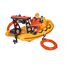 Simba 109251047 - Feuerwehrmann Sam Neptune Boot, mit Penny Figur im Tauchoutfit, mit Geheimfach und mechanischer Seilwinde, schwimmt auf dem Wasser, 20cm, für Kinder ab 3 Jahren, Gelb, Orange