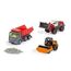 siku 6329, Geschenkset Straßenbau, Muldenkipper, Liebherr Radlader, Straßenwalze, Bewegliche Teile, Inkl. Granulat