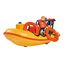 Simba 109251047 - Feuerwehrmann Sam Neptune Boot, mit Penny Figur im Tauchoutfit, mit Geheimfach und mechanischer Seilwinde, schwimmt auf dem Wasser, 20cm, für Kinder ab 3 Jahren, Gelb, Orange