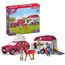 SCHLEICH 42535 Abenteuer mit Auto und Pferdeanhänger & 42439 Mobile Tierärztin mit Hannoveraner Fohlen , für Kinder ab 5-12 Jahren, Horse Club - Spielset