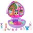 Polly Pocket Igel-Café Schatulle - Spielset mit 2 Puppen, 12 Accessoires und 9 Tieren, drehendes Igel-Rad, aufhängbarer Vogelkäfig und versteckte Snacks, für Kinder ab 4 Jahren, HRD37