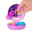 Polly Pocket Puppen und Spielset, Planet Polly Weltraum-Schatulle, Reisespielzeug mit 1 Minipuppe, Hündchen und passendem Zubehör, JCB18