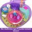 Polly Pocket Igel-Café Schatulle - Spielset mit 2 Puppen, 12 Accessoires und 9 Tieren, drehendes Igel-Rad, aufhängbarer Vogelkäfig und versteckte Snacks, für Kinder ab 4 Jahren, HRD37