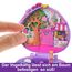 Polly Pocket Igel-Café Schatulle - Spielset mit 2 Puppen, 12 Accessoires und 9 Tieren, drehendes Igel-Rad, aufhängbarer Vogelkäfig und versteckte Snacks, für Kinder ab 4 Jahren, HRD37