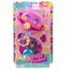 Polly Pocket Puppen und Spielset, Planet Polly Weltraum-Schatulle, Reisespielzeug mit 1 Minipuppe, Hündchen und passendem Zubehör, JCB18