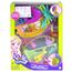 Polly Pocket GKJ64 - Ananas-Taschen-Schatulle, tragbar, mit 8 lustigen Funktionen, den kleinen Puppen Polly und Lila, 2 Zubehörteilen und Stickerbogen; Spielzeug für Kinder ab 4 Jahren