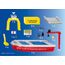 siku 5403, schwimmfähiges Containerschiff inkl. Zubehör, Kunststoff, Bunt, Inkl. 1 Schaufel und 2 Containern, Viele Funktionen, Kombinierbar mit siku-Modellen in unterschiedlichen Maßstäben