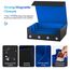 UAONO Sammelkarten-Aufbewahrungsboxen für 1800+ Karten, Premium Magnetic Deck Boxen, Leather Deck Case mit Trennwänden, Spielkarten Deck Boxe für TCG MTG YuGiOh Karten (Schwarz und blau)