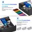 UAONO Sammelkarten-Aufbewahrungsboxen für 1800+ Karten, Premium Magnetic Deck Boxen, Leather Deck Case mit Trennwänden, Spielkarten Deck Boxe für TCG Magic the Gathering YuGiOh Karten (Schwarz)