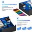 UAONO Sammelkarten-Aufbewahrungsboxen für 1800+ Karten, Premium Magnetic Deck Boxen, Leather Deck Case mit Trennwänden, Spielkarten Deck Boxe für TCG MTG YuGiOh Karten (Schwarz und blau)