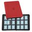 TCGUARD Sammelkarten Album für 216 Karten, 9 Fächer Toploader Binder mit Hüllen für 3"x4" Rigid Toploader Card, Trading Card Binder für TCG und MTG-Karten (Rot)