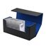 Tolesum Card Deck Box for MTG, Gathering Kartenbox für 580+ Ungesleevte Karten/ 35pt /130pt Sammelkarten Hüllen, PU Leder Magnetic Sammelkarten Box Kompatibel Magic Commander TCG Karten-Schwarz&Blau