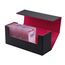 Tolesum Card Deck Box for MTG, Gathering Kartenbox für 580+ Ungesleevte Karten/ 35pt/130PT Sammelkarten Hüllen, PU Leder Magnetic Sammelkarten Box Kompatibel Magic Commander TCG Karten -Schwarz&Rot