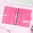 A5 Kpop Photocard Holder Book with 30 Pack 4-Pocket Refill Pages, A5 6 Ring Binder 2.5x3.5 Photo Collector and Sleeves (Rose Pink)