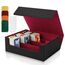 Tolesum Card Deck Box for MTG, Gathering Kartenbox für 1800+ Karten mit Trennwänden,PU Leder Starkes Magnetic Sammelkarten Aufbewahrungsbox Kompatibel Magic Commander TCG Karten[Schwarz & Rot]