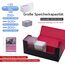 Tolesum Card Deck Box for MTG, Gathering Kartenbox für 580+ Ungesleevte Karten/ 35pt/130PT Sammelkarten Hüllen, PU Leder Magnetic Sammelkarten Box Kompatibel Magic Commander TCG Karten -Schwarz&Rot