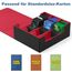 Mlikero Sammelkarten-Aufbewahrungsbox für 1800+ Karten, Magnetische Deck-Box passend für MTG und Sports Karten, Premium Commander Deck Box mit 10 kompatiblen Kartenteilern (Schwarz&Rot)