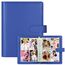 A5-Bindekarte Sammler mit 30 Pack 4-Pocket-Seiten,6 Ringbuch-Album mit 240 Kartenfächern, PU-Leder-Bindemittel mit magnetischem Schnallenverschluss zum Organisieren von Sammelkarten (Tiefblau)