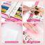 A5 Kpop Photocard Holder Book with 30 Pack 4-Pocket Refill Pages, A5 6 Ring Binder 2.5x3.5 Photo Collector and Sleeves (Rose Pink)