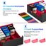 UAONO Sammelkarten-Aufbewahrungsboxen für 1800+ Karten, Premium Magnetic Deck Boxen, Leather Deck Case mit Trennwänden, Spielkarten Deck Boxe für TCG MTG YuGiOh Karten (Schwarz und Rot)