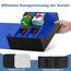 Mlikero Sammelkarten-Aufbewahrungsbox für 1800+ Karten, Magnetische Karten Deck-Box passend für MTG und Sports Karten, Premium Commander Karten Deck-Box mit 10 kompatiblen Kartenteilern (Schwarz&Blau)
