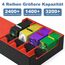 Mlikero Sammelkarten-Aufbewahrungsbox für 2400+ Karten, Magnetische Karten Deck-Box mit 10 Kartenteilern und 4 Schaumstoffstoppern, Leder Commander Deck-Box Fit für MTG, TCG (4 Reihen, Schwarz&Rot)