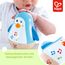 Hape Stehauf-Pinguin - Babyspielzeug aus Holz mit klingelnder Glocke, blau, Motorik- und Gleichgewichtsförderung, sensorisches Lernspielzeug für Babys ab 6 Monaten