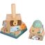 small foot Stapelturm "Safari" aus Holz, Motorikspielzeug zum Stapeln mit Tier-Motiven, für Kinder ab 12 Monaten, 12320