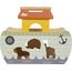 small foot Steckspiel Arche Noah „Safari“, Motorikspielzeug aus Holz mit 15 Tierfiguren, Taufgeschenke für Mädchen und Jungen, für Kinder ab 12 Monaten, 12456