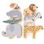 small foot Stapeltiere "Safari" Stapel-und Balancierspiel mit 7 Tierfiguren aus Holz, ab 1 Jahr, 11704
