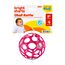 Bright Starts, Oball Rattle, Pink - Flexibles und leicht Greifbares Design, für Kinder Jeden Alters