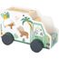 small foot Steckspiel Spielauto "Safari" Motorikspielzeug aus Holz mit 5 Steckfiguren, ab 1 Jahr, 11700