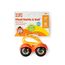 Bright Starts, Oball, Spielzeugauto mit Rassel, Motorikspielzeug für Babys und Kleinkinder ab 3 Monaten, 1 Stück, Zufälliger Farbe blau oder rot