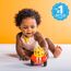 Bright Starts, Oball, Spielzeugauto mit Rassel, Motorikspielzeug für Babys und Kleinkinder ab 3 Monaten, 1 Stück, Zufälliger Farbe blau oder rot