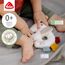 Fehn 056075 Ring-Greifling Elefant fehnNATUR – Bio-Babyspielzeug mit Rassel und Raschelpapier für Babys und Kleinkinder ab 0+ Monaten – Größe: 14 cm