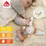 Fehn Baby Ring Greifling Hase – Kuscheltier aus Baumwolle – Babyspielzeug mit Rassel zum spielerischen Lernen – Greif Spielzeug für Babys und Kleinkinder ab 0+ Monaten