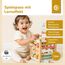 Bieco Motorikwürfel Berry nachhaltiges Holz FSC® | Spielwürfel Baby | Baby Activity Center Montessori Holzspielzeug ab 1 Jahr