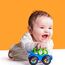 Bright Starts, Oball, Spielzeugauto mit Rassel, Motorikspielzeug für Babys und Kleinkinder ab 3 Monaten, 1 Stück, Zufälliger Farbe blau oder rot