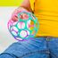 Bright Starts Oball Classic, Flexibles und leicht Greifbares Design für Kinder Jeden Alters, Pink/Lila