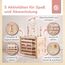 Bieco Motorikwürfel REH Ella nachhaltiges Holz FSC® | Spielwürfel Baby Activity Center Baby Montessori Holzspielzeug ab 1 Jahr