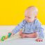 Bright Starts, Rassel, bunt, strukturierter Griff ist leicht zu greifen, mit bunten Perlen, lichtreflektierend