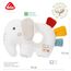 Fehn 056075 Ring-Greifling Elefant fehnNATUR – Bio-Babyspielzeug mit Rassel und Raschelpapier für Babys und Kleinkinder ab 0+ Monaten – Größe: 14 cm