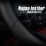 Carodi Neustes Nappaleder Auto Lenkradbezug, Mode Anti-Rutsch-Leder Auto Innenraum 15 Zoll (ca. 38cm) Universal (Schwarz)