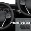 Carodi Neustes Nappaleder Auto Lenkradbezug, Mode Anti-Rutsch-Leder Auto Innenraum 15 Zoll (ca. 38cm) Universal (Schwarz)